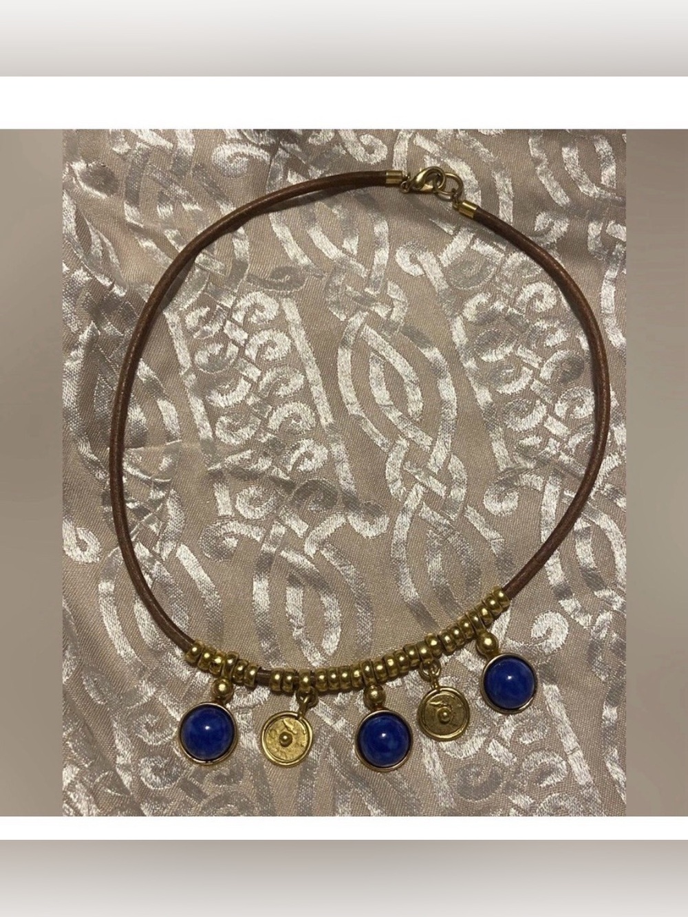 Tribal Necklace Leather Cord #9352